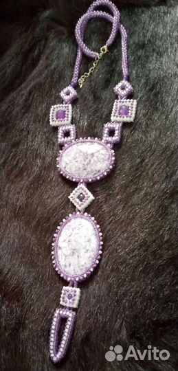 Кулон с чароитом