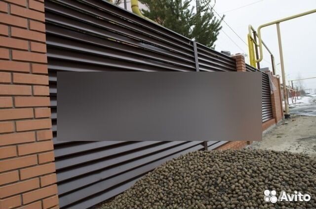 Забор жалюзи металлический