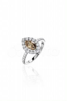 Золотое кольцо с бриллиантом 1 карат