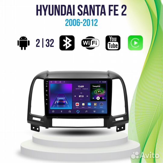 Магнитола Hyundai Santa Fe 2 M series Android