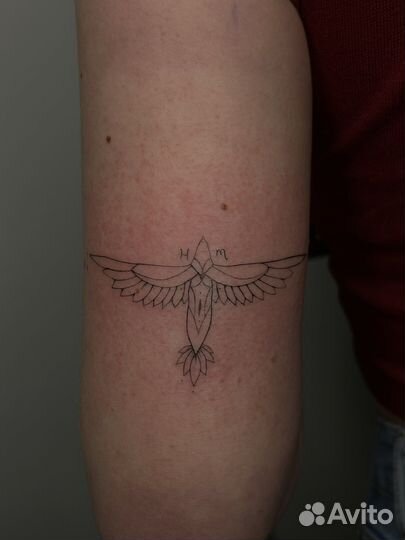 Мини тату флористика ботаника