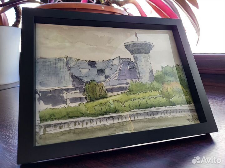 Картина акварель пейзаж