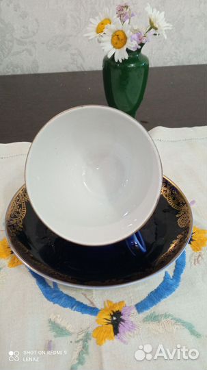 Чашка с блюдцем лфз cobalt
