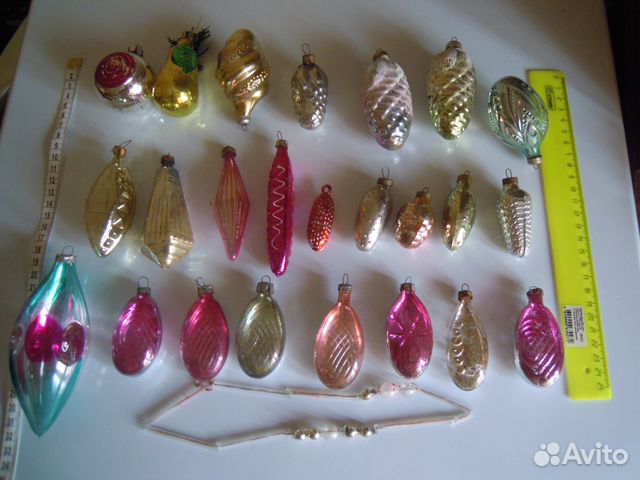 Елочные игрушки, стекло, СССР