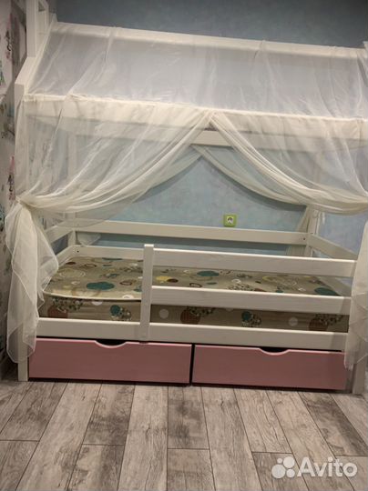 Детская кровать от 3 лет для девочки