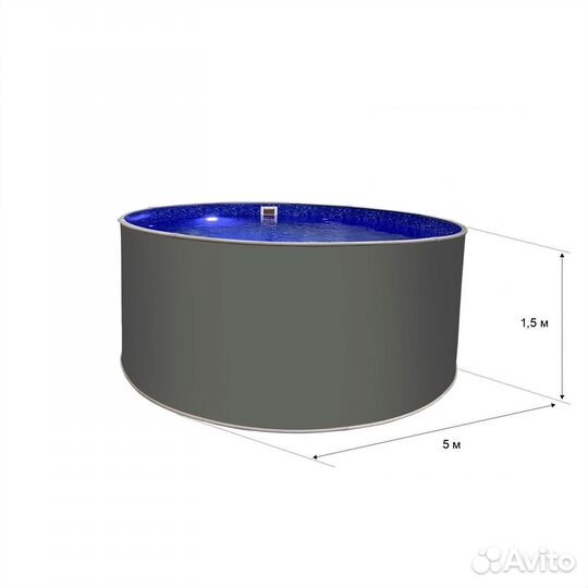 Морозостойкий бассейн Лагуна круглый