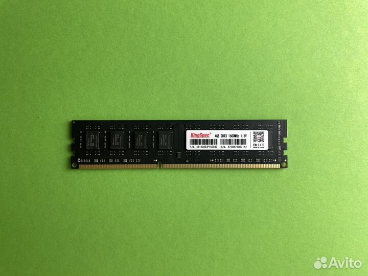 DDR3 4 GB 1600 MHz dimm KingSpec для пк Новая