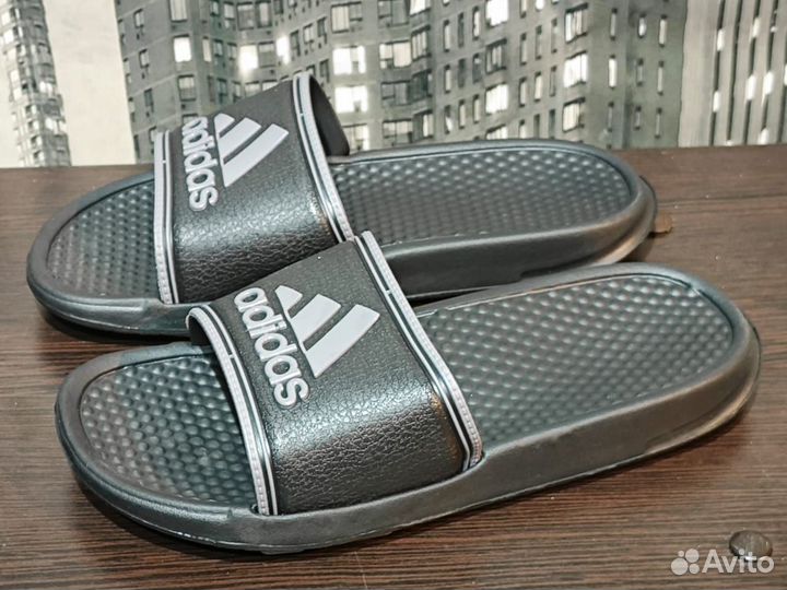 Шлепки сланцы adidas черные