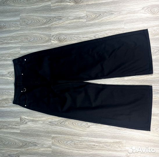 Джинсы клеш широкие opium black y2k на руках