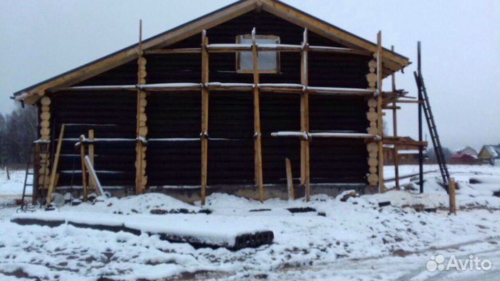 Шлифовка, покраска и конопатка срубов