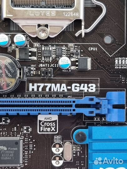 Материнская плата 1155 MSI H77 4 слота