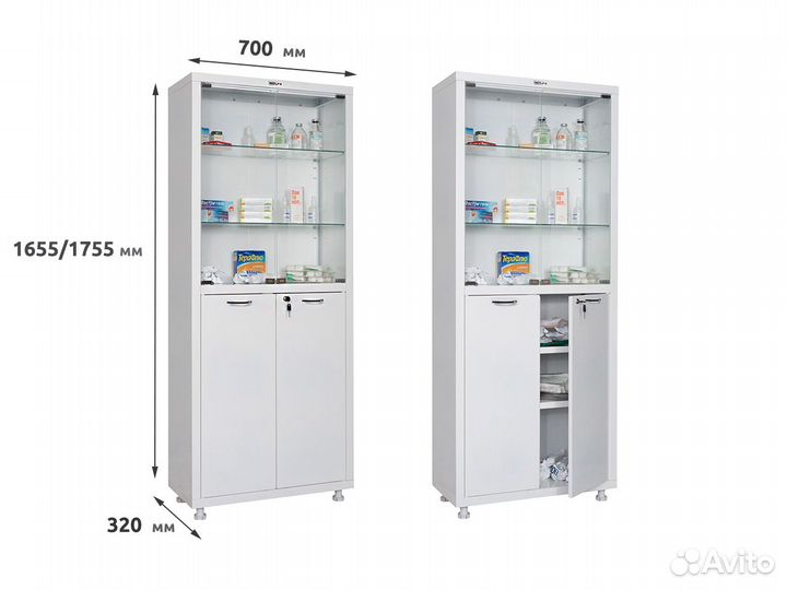 Медицинский шкаф hilfe мд 2 1670/SG