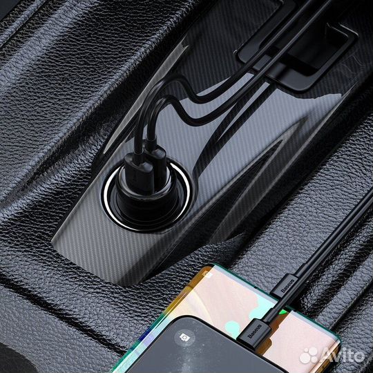 FM-трансмиттер с блютуз Baseus S-16, MP3 -Гарантия