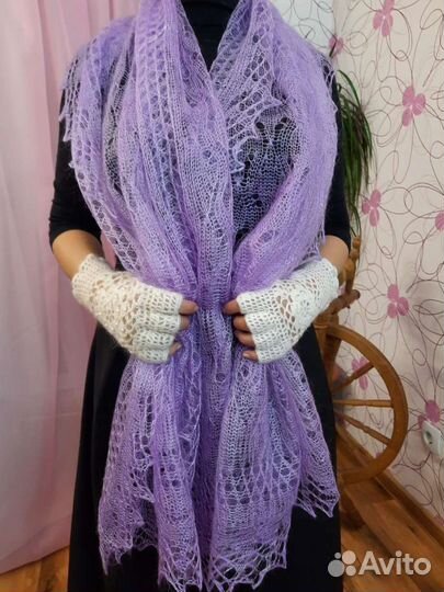 Палантин пуховый