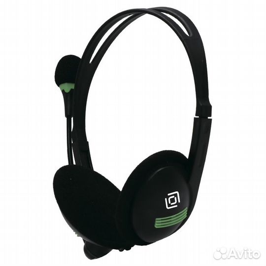 Наушники с микрофоном Oklick HS-M100 черные, mini