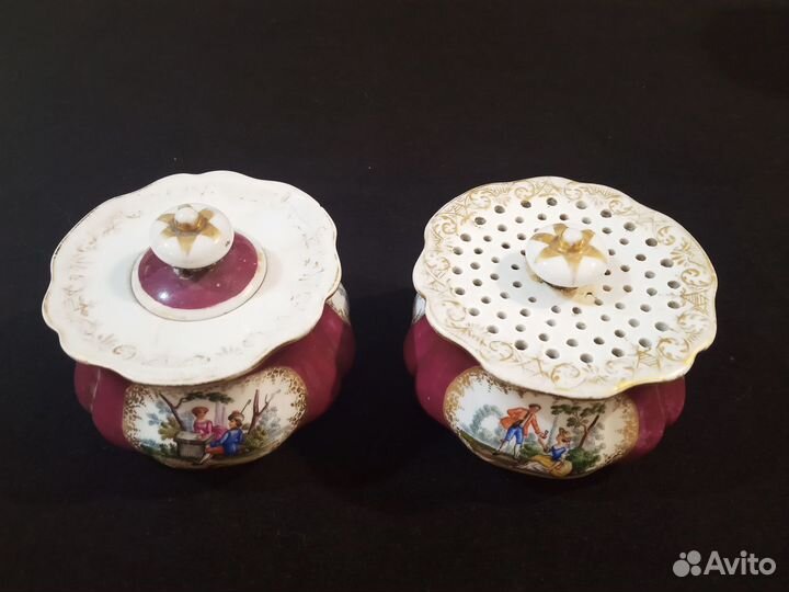 Антикварный Набор Чернильница и Песочница Мейсен