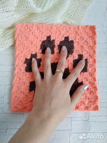 Салфетка лапа, подставка, коврик, ручная работа