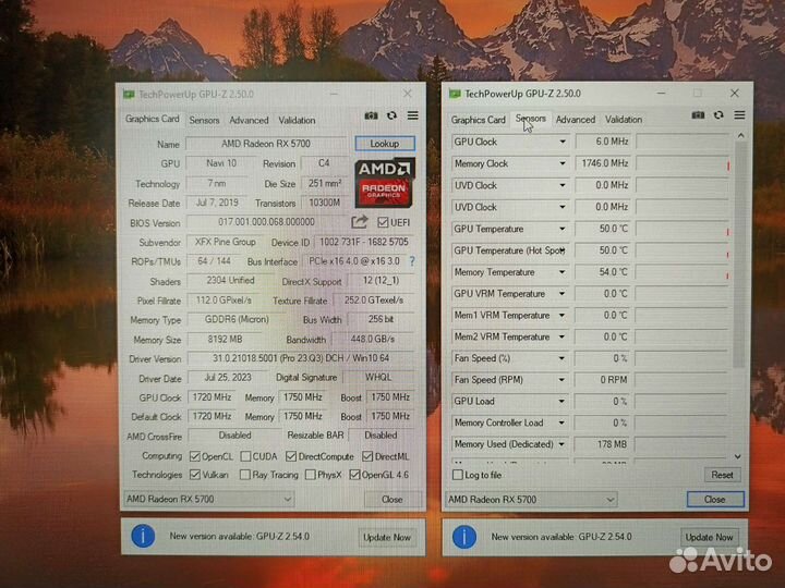Видеокарта XFX RX 5700 8Gb