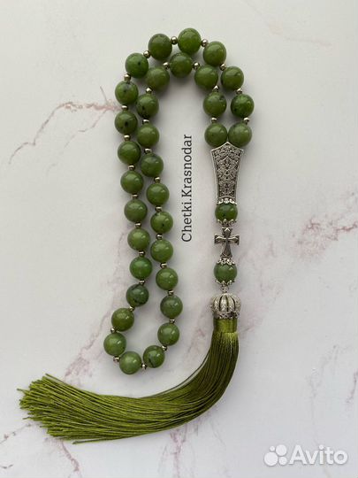 Четки из камня Нефрит