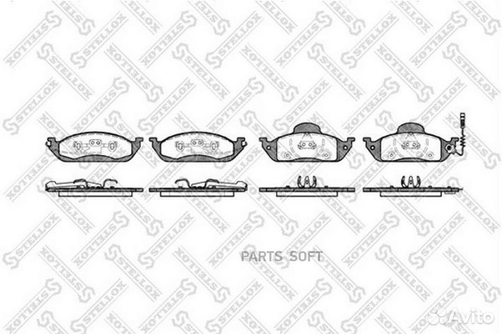 Stellox 708001BSX 708 001B-SX колодки дисковые п. с антискрип. пластинами\ MB W163 2.3/3.2/2.7CDi 98