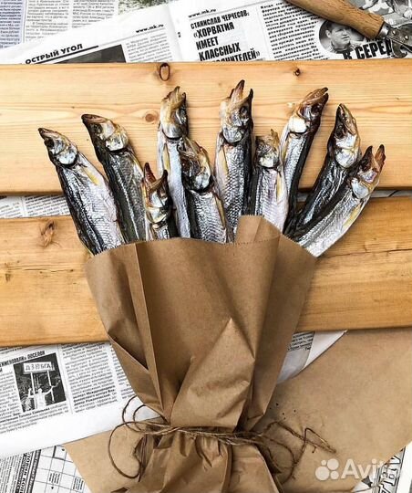 Корюшка вяленая с икрой