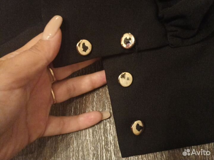 Пышное черное платье 44 р