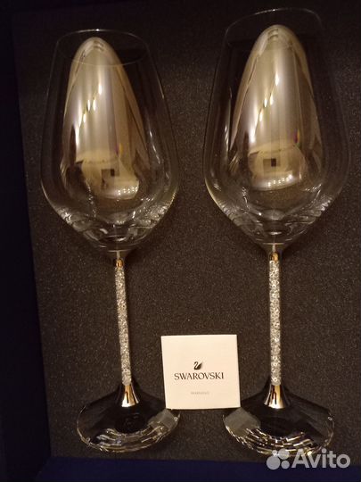 Бокалы новые для вина swarovski