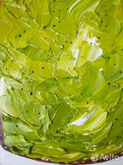 Картина маслом, сэндвич с авокадо