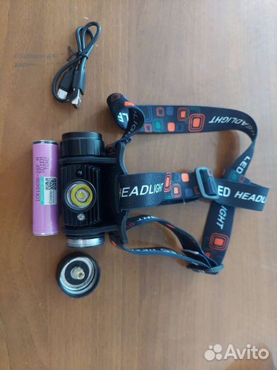 Налобный фонарь 18650 водонепроницаемый