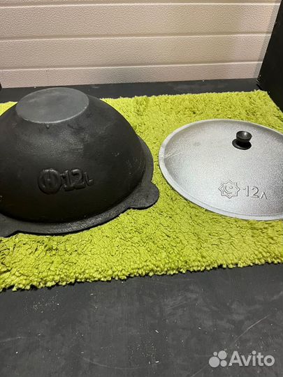 Казан 12 литров с плоским дном