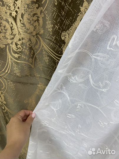 Тюль лен три вида