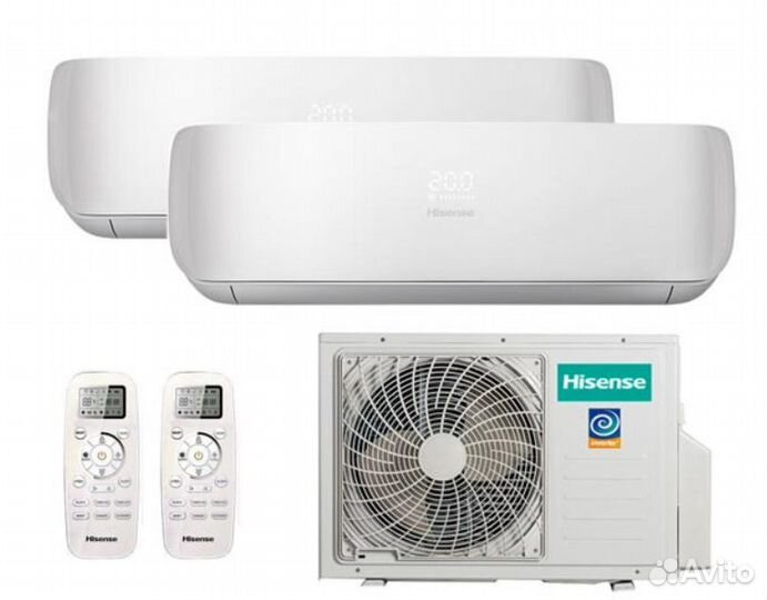 Hisense AMW2-18U4SXE+AMS-09UR4svetg67 2 шт