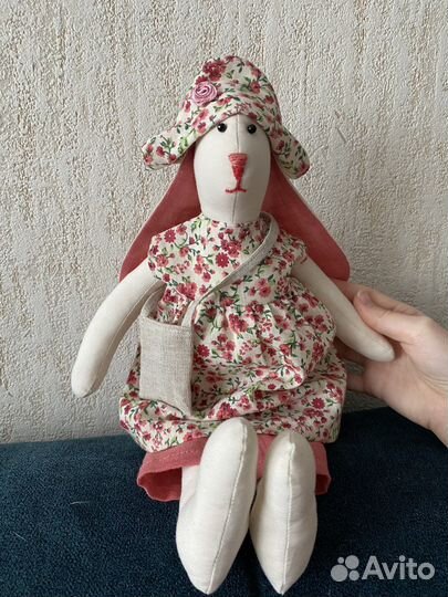 Кукла тильда (заяц) ручной работы