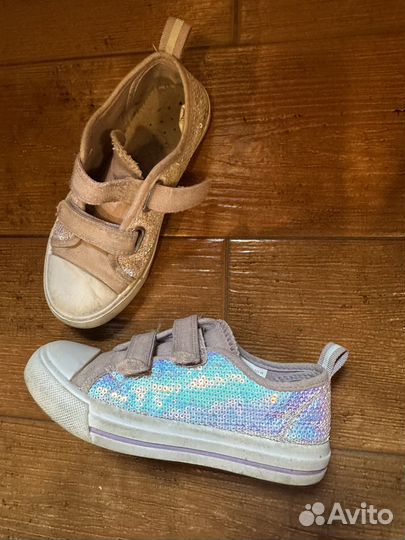 Кеды для девочки с пайетками