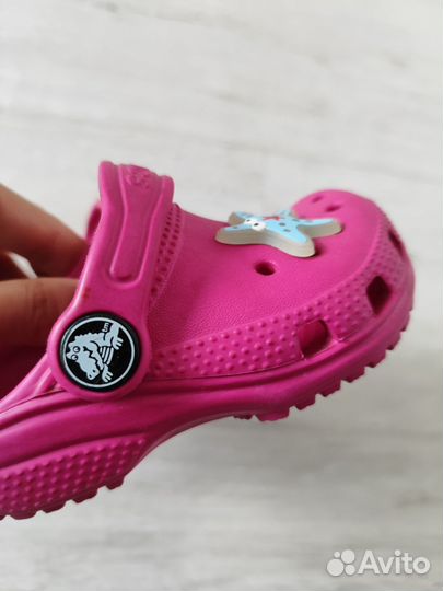 Crocs сабо детские c6, платье розовое