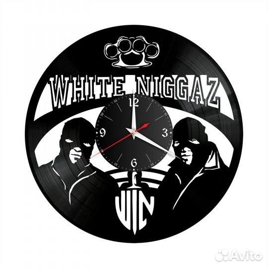 Часы настенные группа White Niggaz из винила, №1