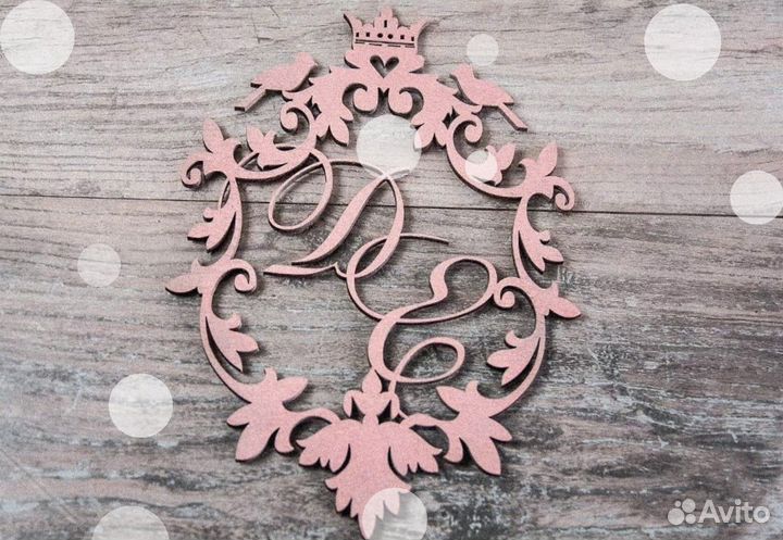 Монограмма на свадьбу (разные размеры)