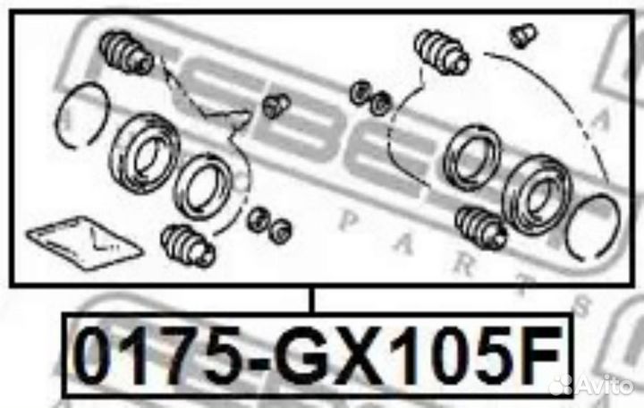 Febest 0175-GX105F Ремкомплект тормозного суппорта перед прав/лев