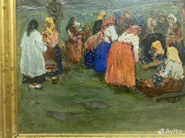 Картина маслом на картоне