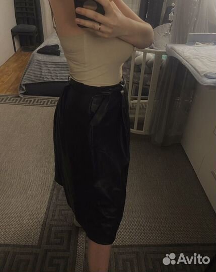 Юбка кожаная