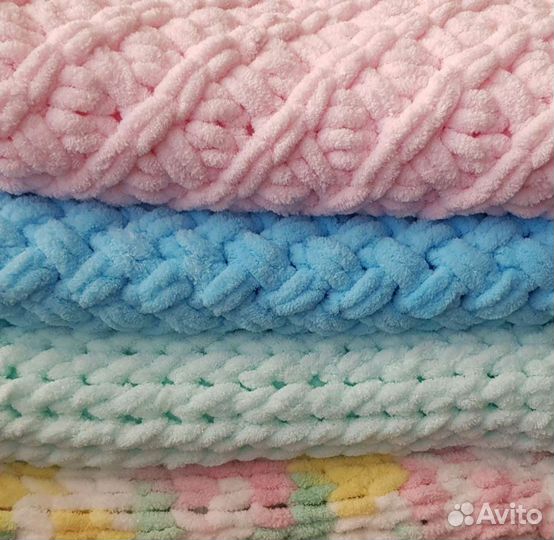 Плед вязаный ручная работа в наличии