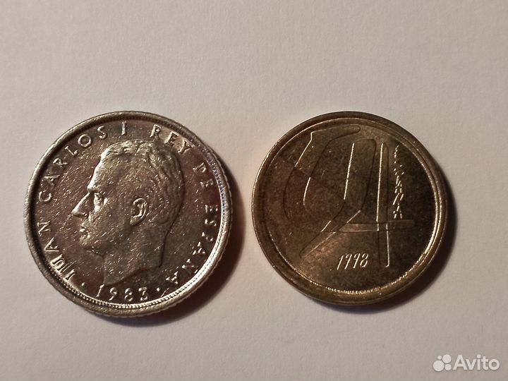 Монеты Испания 1983 и 1998 г.г