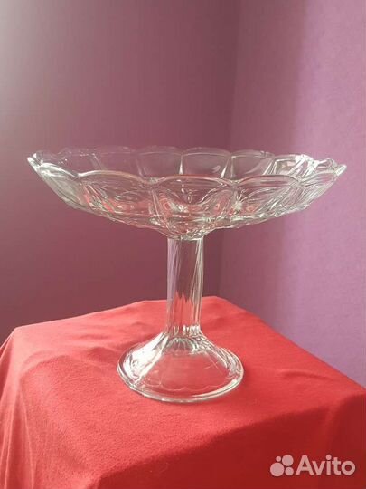 Ваза для фруктов на ножке СССР