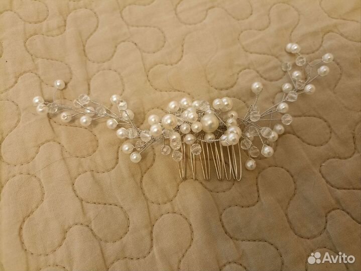 Заколка. Свадебное украшение для волос