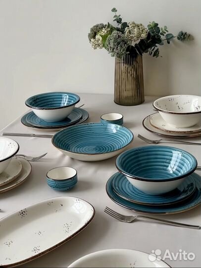 Сервиз. Набор фарфоровой посуды на 6 персон 23 пр