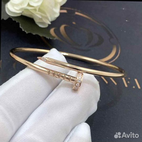 Браслет Cartier Гвоздь, маленькая модель, розовое золото 0,09ct