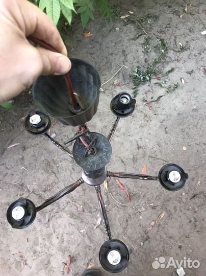 Люстра светильник под бронзу 5 рожков Дельфины