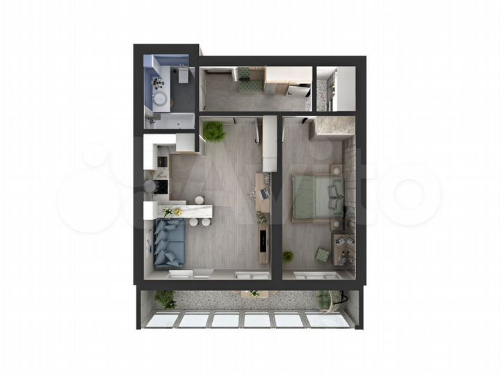 2-к. квартира, 47,5 м², 19/25 эт.