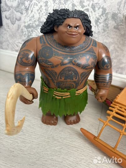 Куклы полубог Мауи Моана и лодка