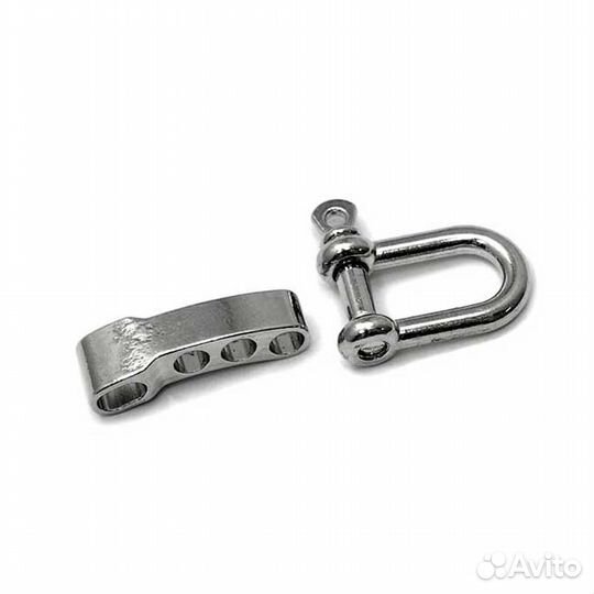 PF06 Застёжка металлическая для браслета (микс) (чёрный)